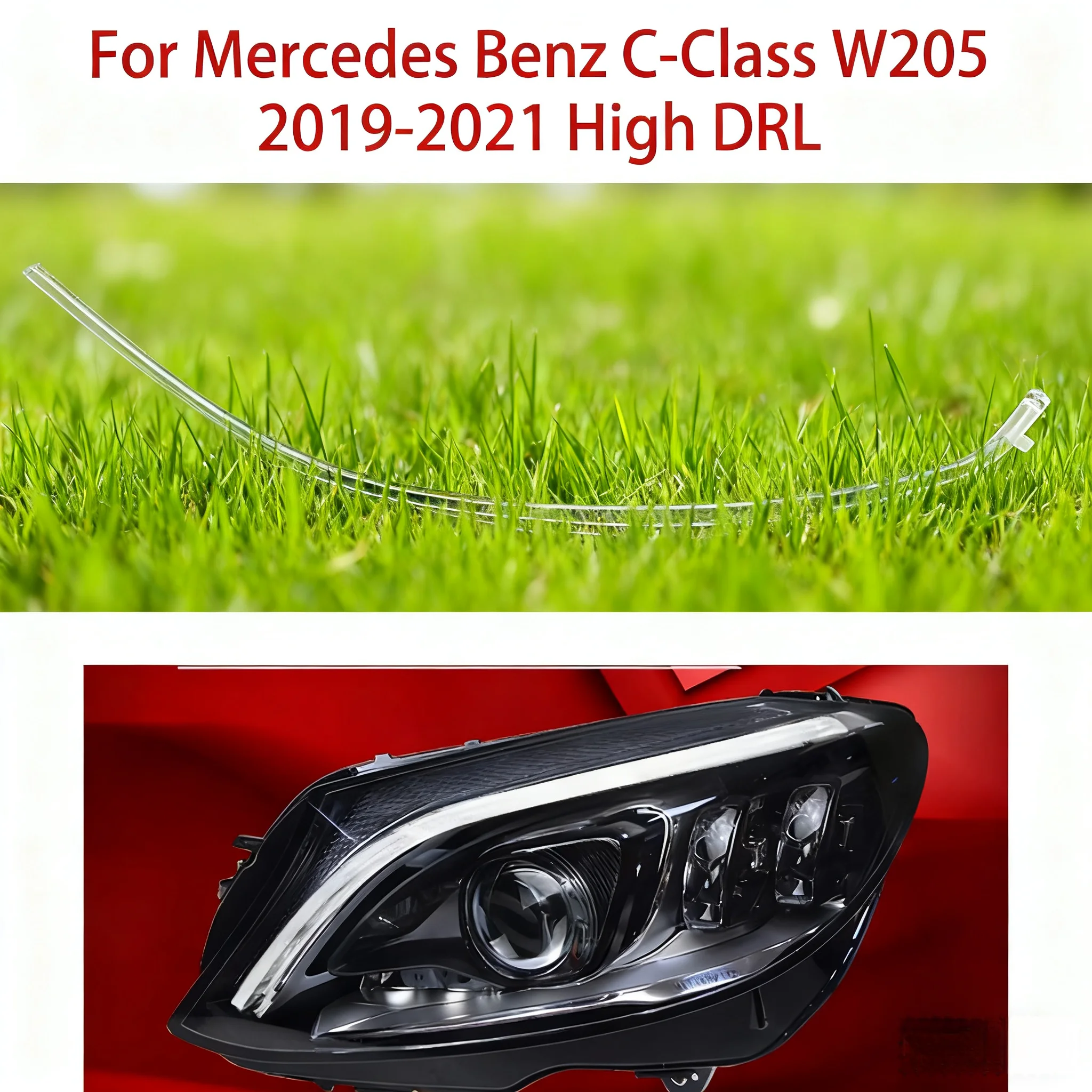 

Car headlight DRL Light Guide Tube Headlight Daytime Running Light Guide Angel Eye For Mercedes Benz C-Class W205 19-21