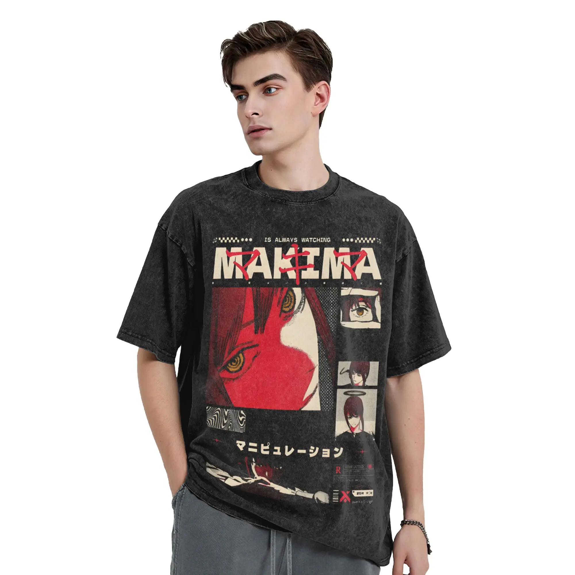 Men's Chainsaws Man T Shirts The Real Devil Clothes Beach Y2K Basic Short Sleeve T Shirt O-Neck Harajuku Casual Tee Shirt