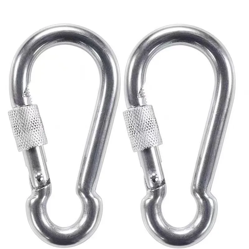 1-5 stücke M4 M6 M8 M10 M12 304 Edelstahl Multifunktionale Frühling Snap Lock Ring Haken Snap Bergsteigen sicherheit Verschluss Haken