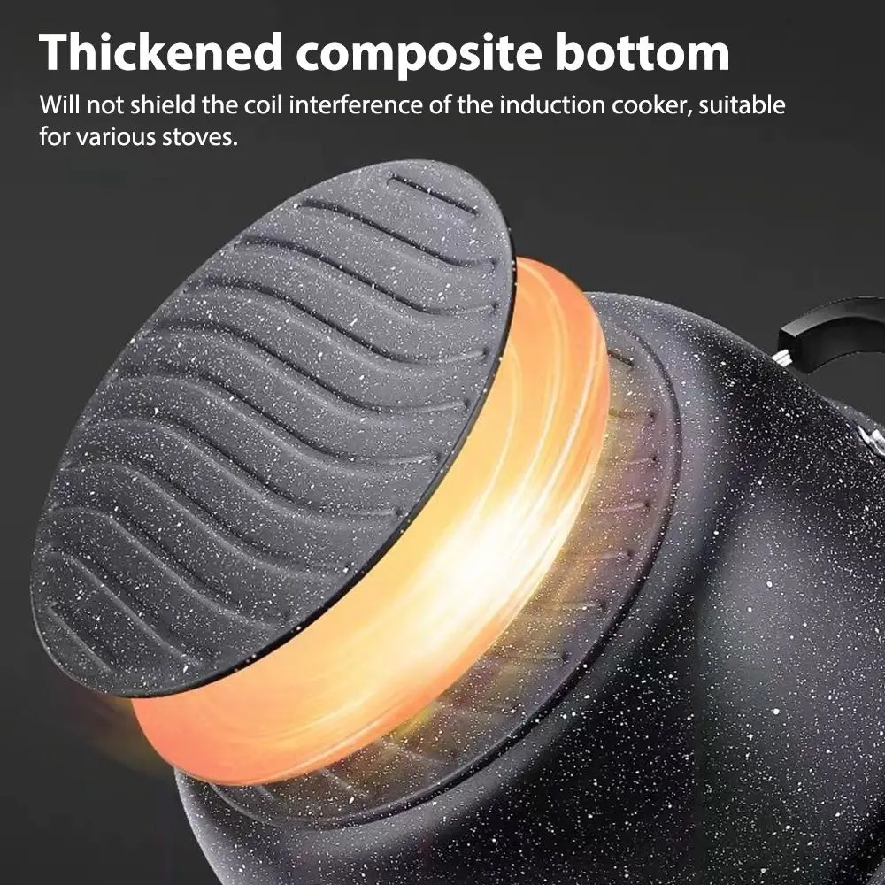

Universal Maifan Stone Soup Pot Two Ears Non-stick Kitchen Cooking with Lid Household Cookware Gas Induction Cooker