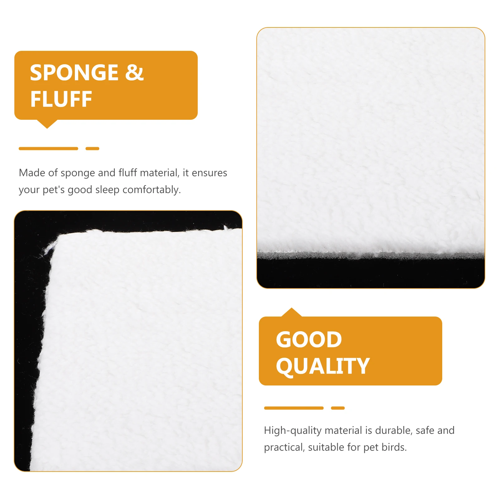 

4 Pcs Bird's Nest Cushion Hamster Warm Bed Mattress Hanging Pad Sponge Small Pet Nesting Pads Bedding
