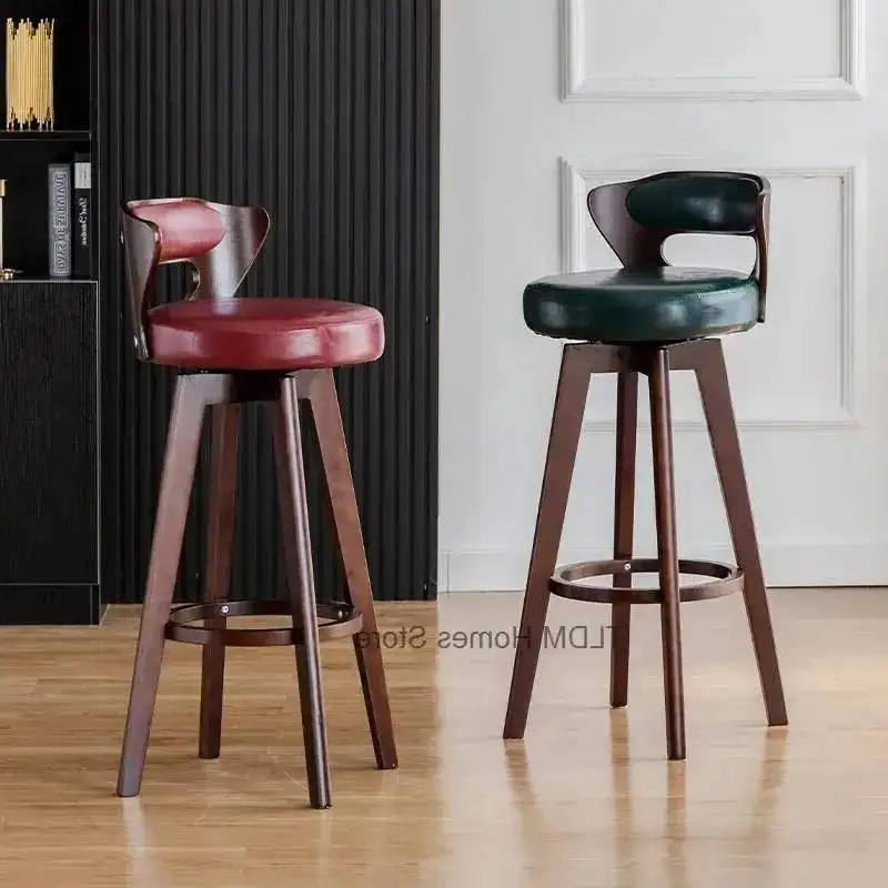 Designer Bar Modern Chair Retro Upholstery Chair Office Wooden Island Ergonomic Minimalist Bar Chaise De Bar Kitchen Furniture