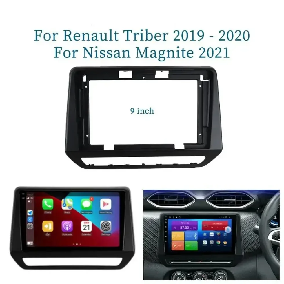 For RENAULT TRIBER 2019-2020 9 Inch Radio Fascia Stereo GPS DVD Player Install Panel Face Plate Dash Mount Kit Bezel Frame