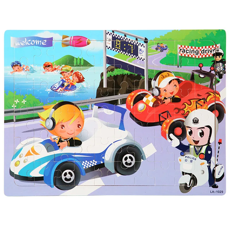 Пазл детский деревянный, 60 шт., 22,3x29,7 см