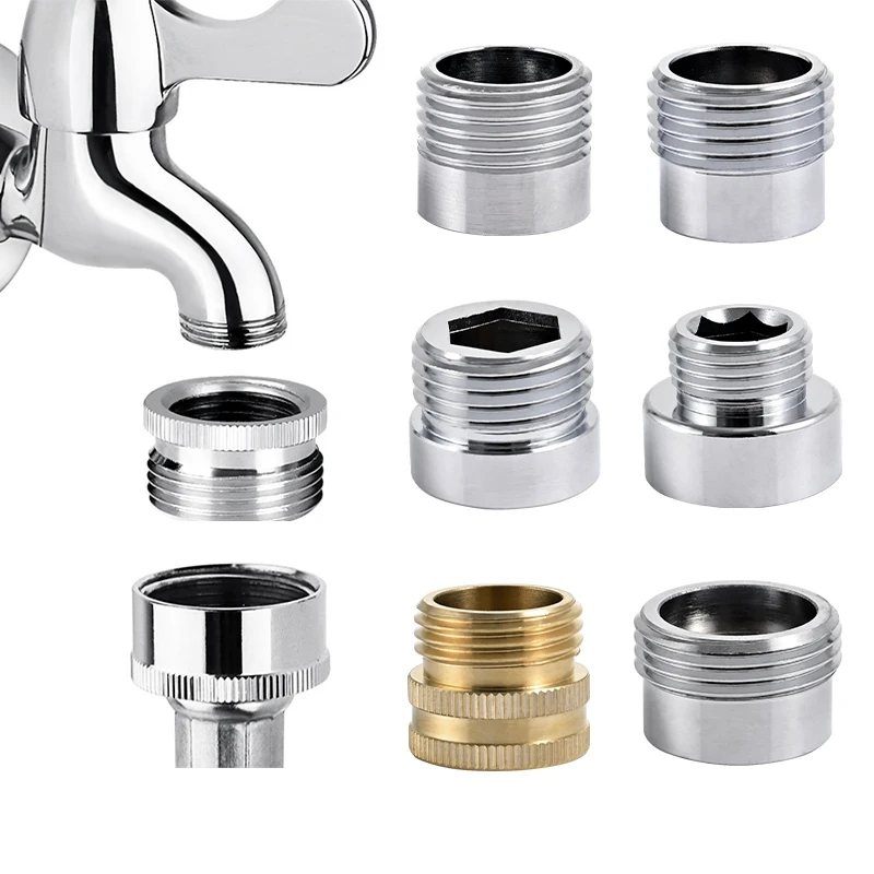 

Water Faucet Coupler 1/2"To M16/18/20/22/24/28 Thread Connector Garden Irrigation System Lawn Yard For Bubbler Kitchen Bathroom