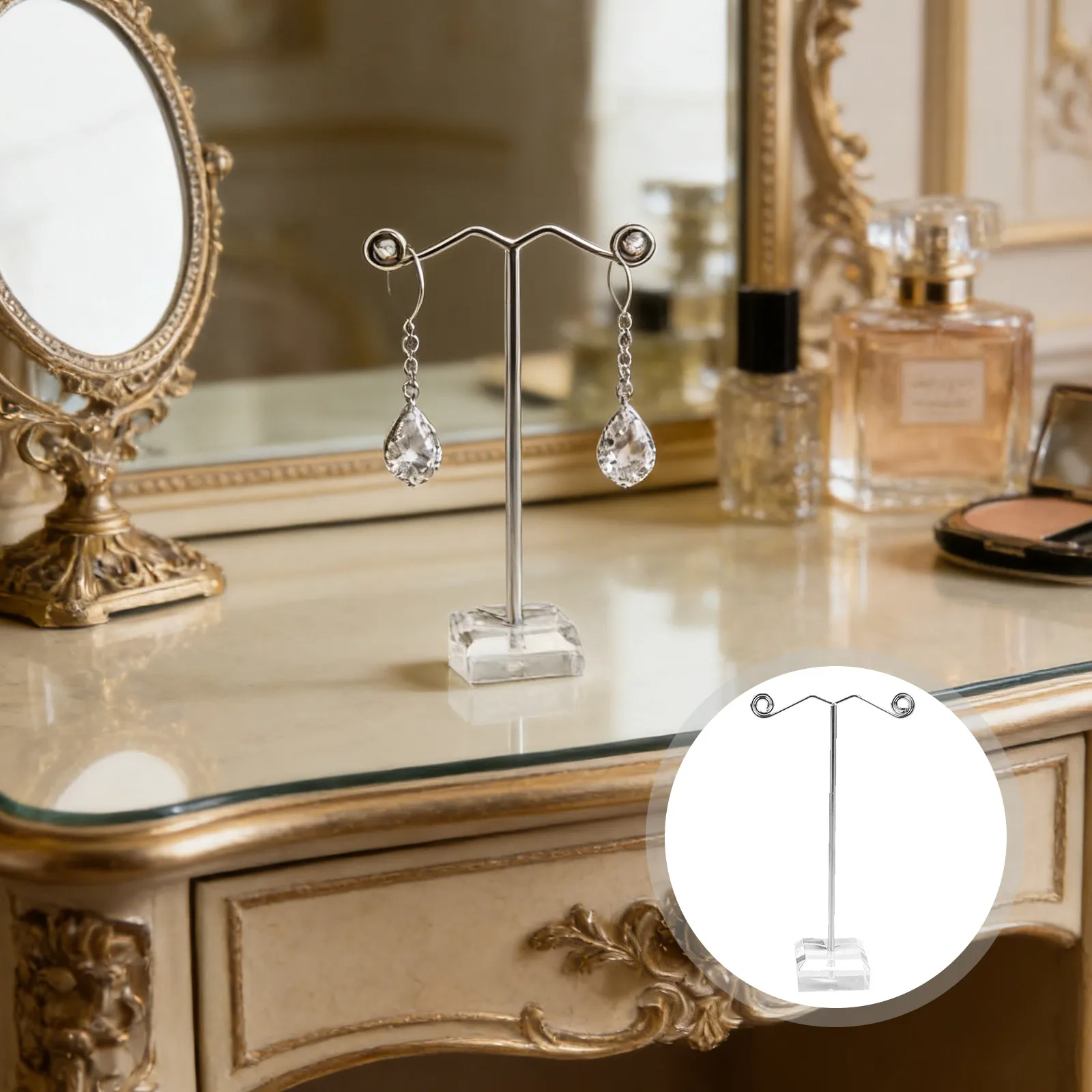 

Набор из 6 Т-образных металлических подставок для украшений: держатели для серег, браслетов, ключей, органайзер, витрина, подарок на День святого Валентина