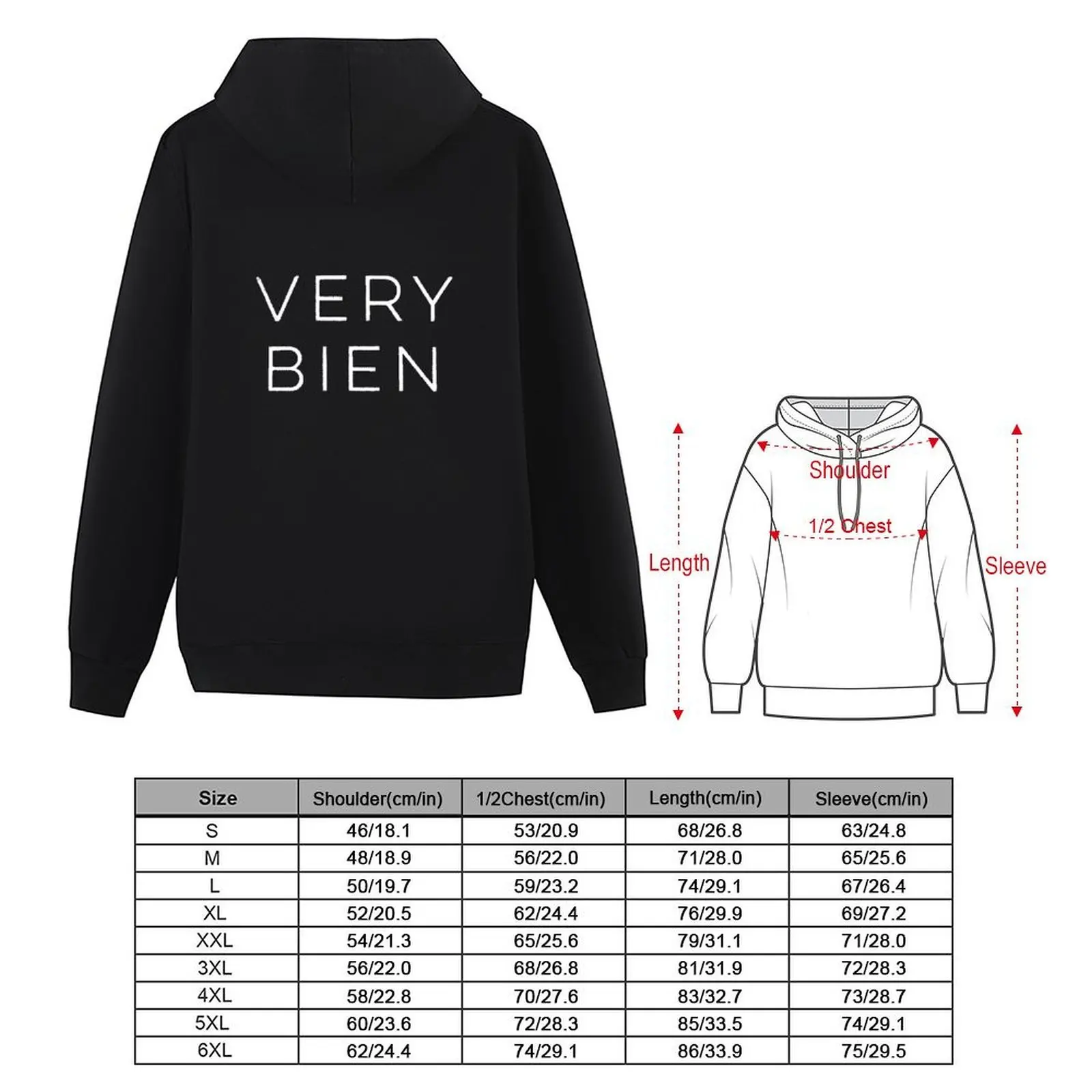 Funny Sayings Very Bien Basic B French Novelty Francais Bilingual Hoodie clothes for men blouse autumn jacket men hoodie men