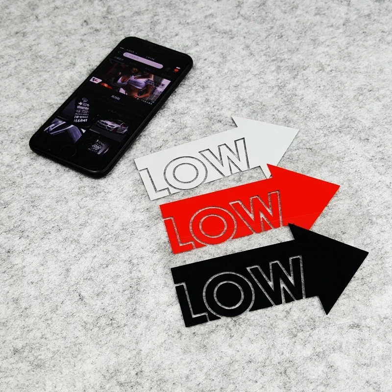 1pc Funny Arrow LOW Sticker, HF Street Culture Doodle Vinyl Decal For Car Motorcycle Styling Accessories