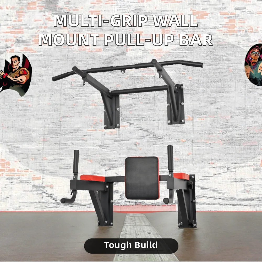 

Wall Mounted Pull up Bar Portable Indoor Home Gym Steel Bodybuilding Equipment