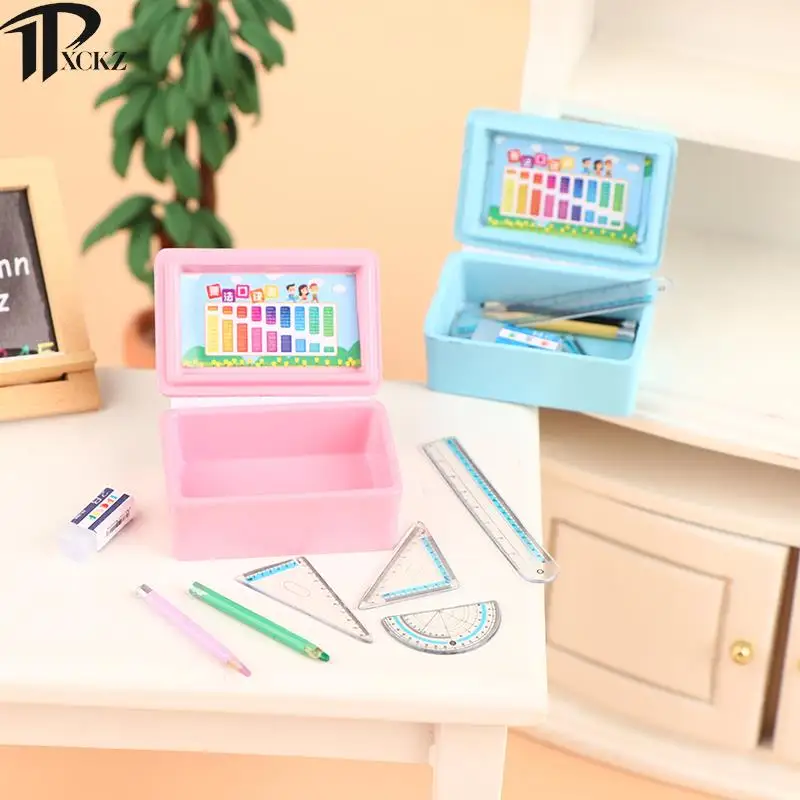 

1Set Dollhouse Stationery Box Office Stationery Storage Box Cosmetic Storage Box Model Home Decoration Toys