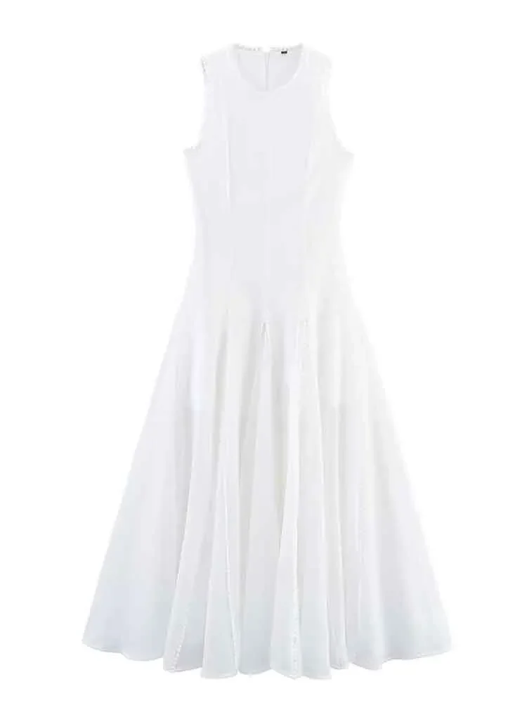 

European style new women's fashion all-match celebrity daughter design insert oversized ruffle dress