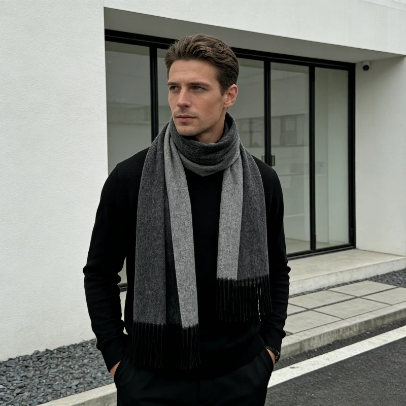 

Korean Scarf Women Winter Thickened Shawl Wrap 2026 New Fashion Warm Plaid Fringe Tassel Elegant Atmosphere Wholesale