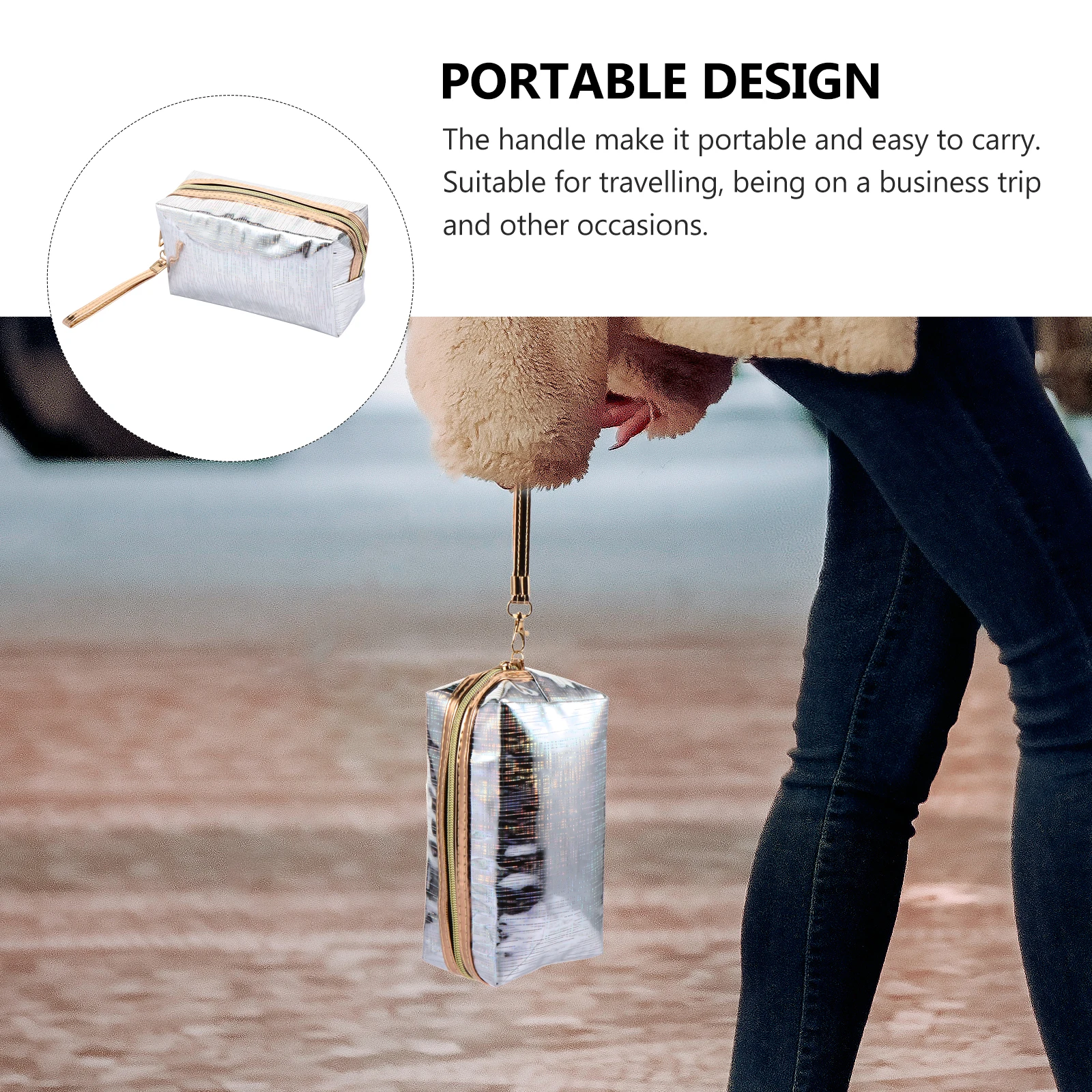 

1 pc Travel Portable Waterproof Makeup Bag Case Storage Organizer For Travel Business Trip Durable Alloy Zipper Easy