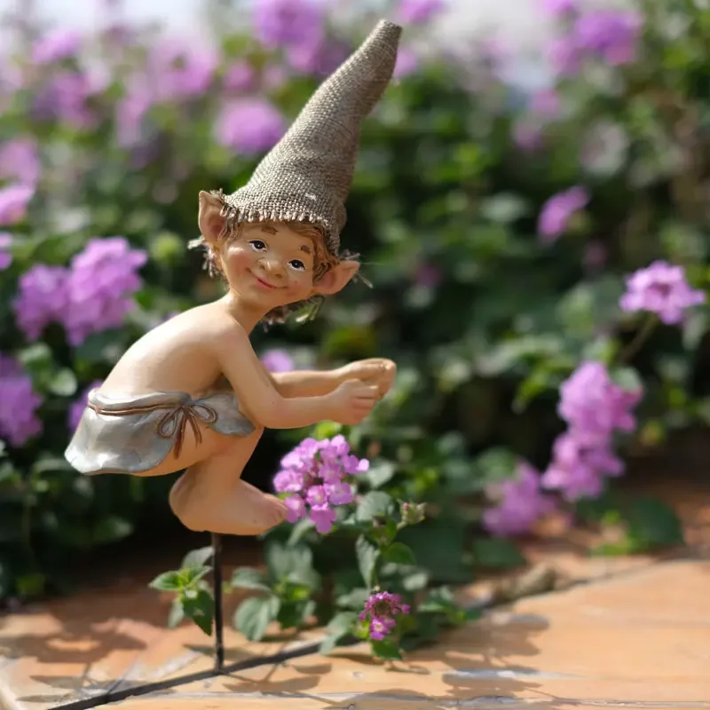 Forest Elf Resin Ornaments, Outdoor Garden, Courtyard, Balcony Crafts, Miniatures Figurine, Home Decoration Accessories
