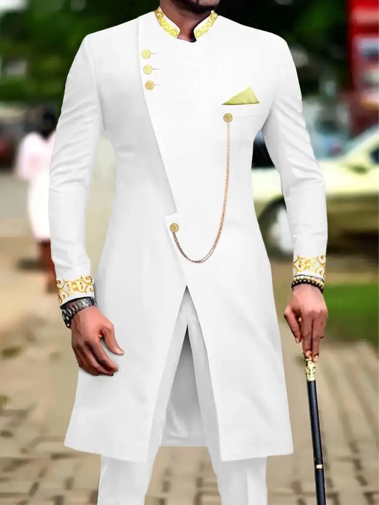 

Мужское модное роскошное платье с цепочкой и подвеской, комплект из двух предметов