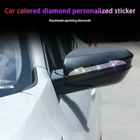 Set Of 4 Bling Rhinestone Car Door Handle Scratch Protectors, Suitable For All Cars, Vehicles, SUVs, Car Side Mirrors Guards