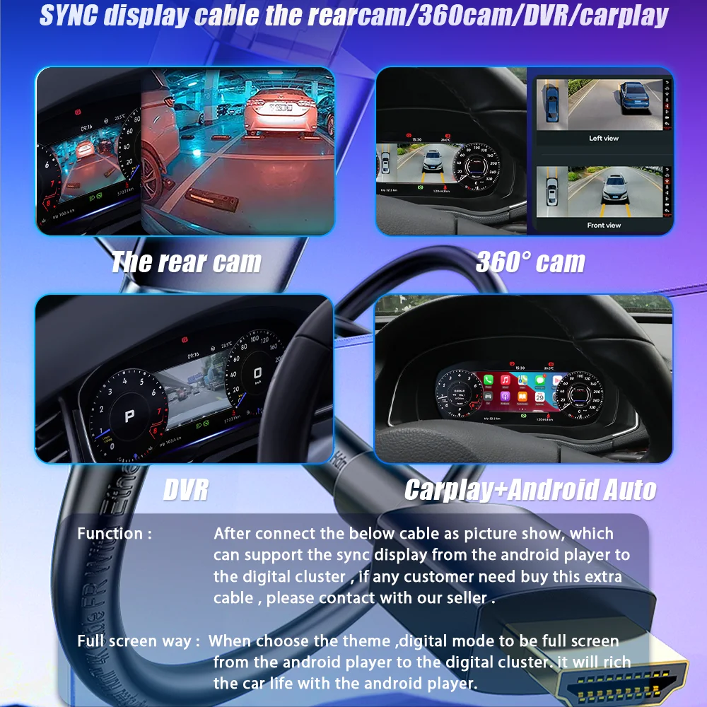 Carcluster 12.3 بوصة Lcd لوحة القيادة الرقمية العنقودية لشركة فولكس فاجن جولف 7.5 2013-2020 Ys أندرويد مشغل راديو الملاحة لوحة قمرة القيادة