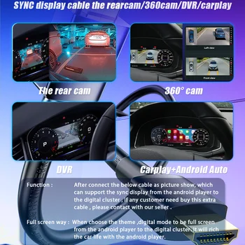 Carcluster 12.3吋液晶數位儀錶板總成,適用於大眾高爾夫7/7.5(2013-2020款),附安卓導航收音機播放器面板駕駛艙 10 最佳銷售 數位儀錶板汽車 - №1