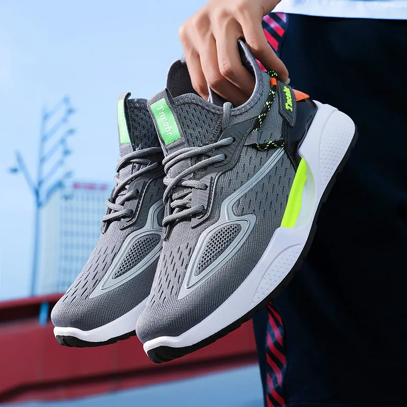 

Men's sports casual shoes breathable ultra-light soft sole Korean version jogging shoes mesh non-slip wear-resistant trendy shoe