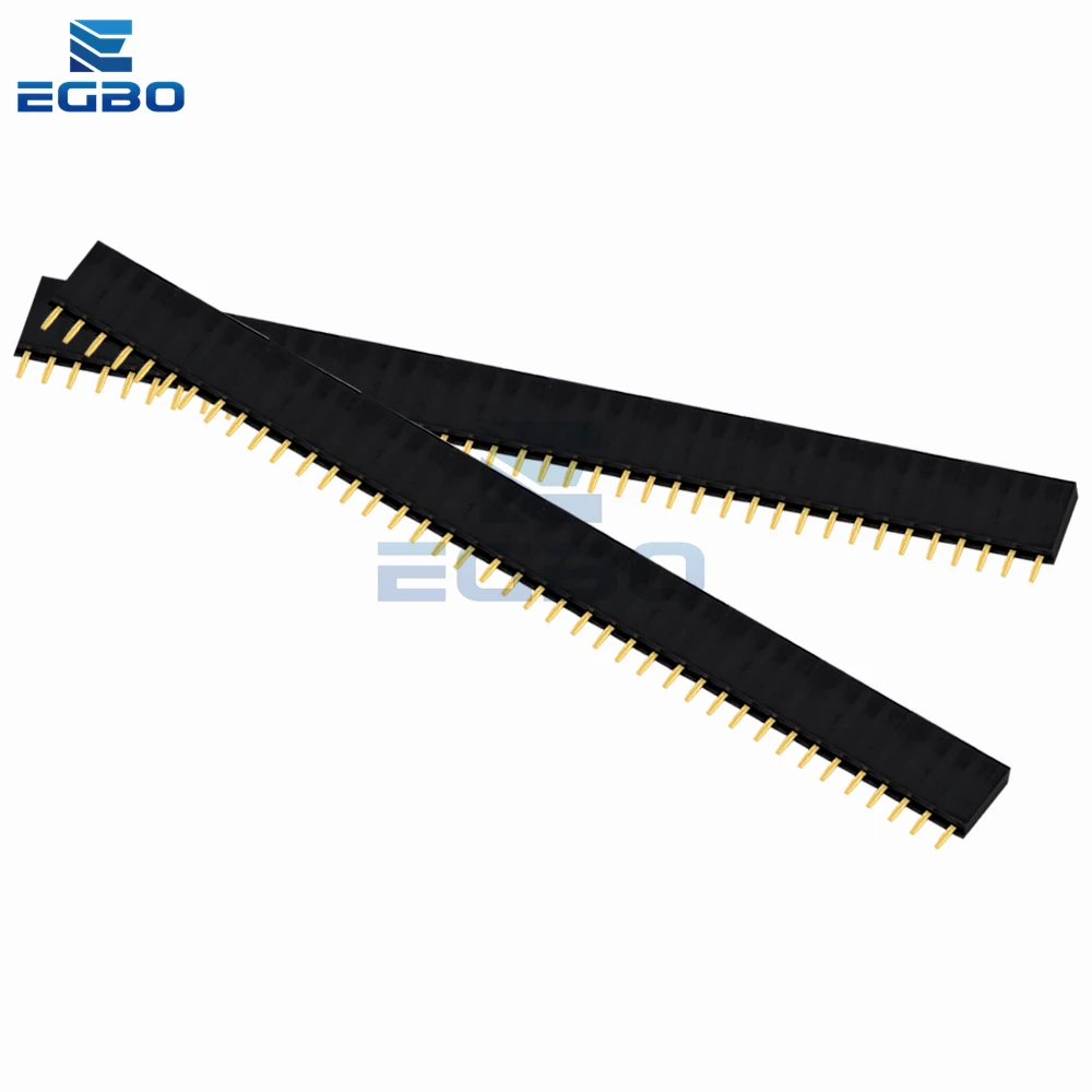 10 قطعة ~ 50 قطعة 2.54 مللي متر 40 دبوس مستقيم أنثى صف واحد رأس الدبوس قطاع PCB موصل EGBO