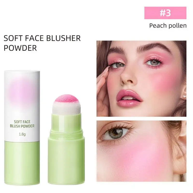 Blush Stick ปกปิด Contour Blusher ฟองน้ํานุ่ม Head Blush Stick Facial Rouge Blush Lasting Contour Shadow Blusher สําหรับแก้ม