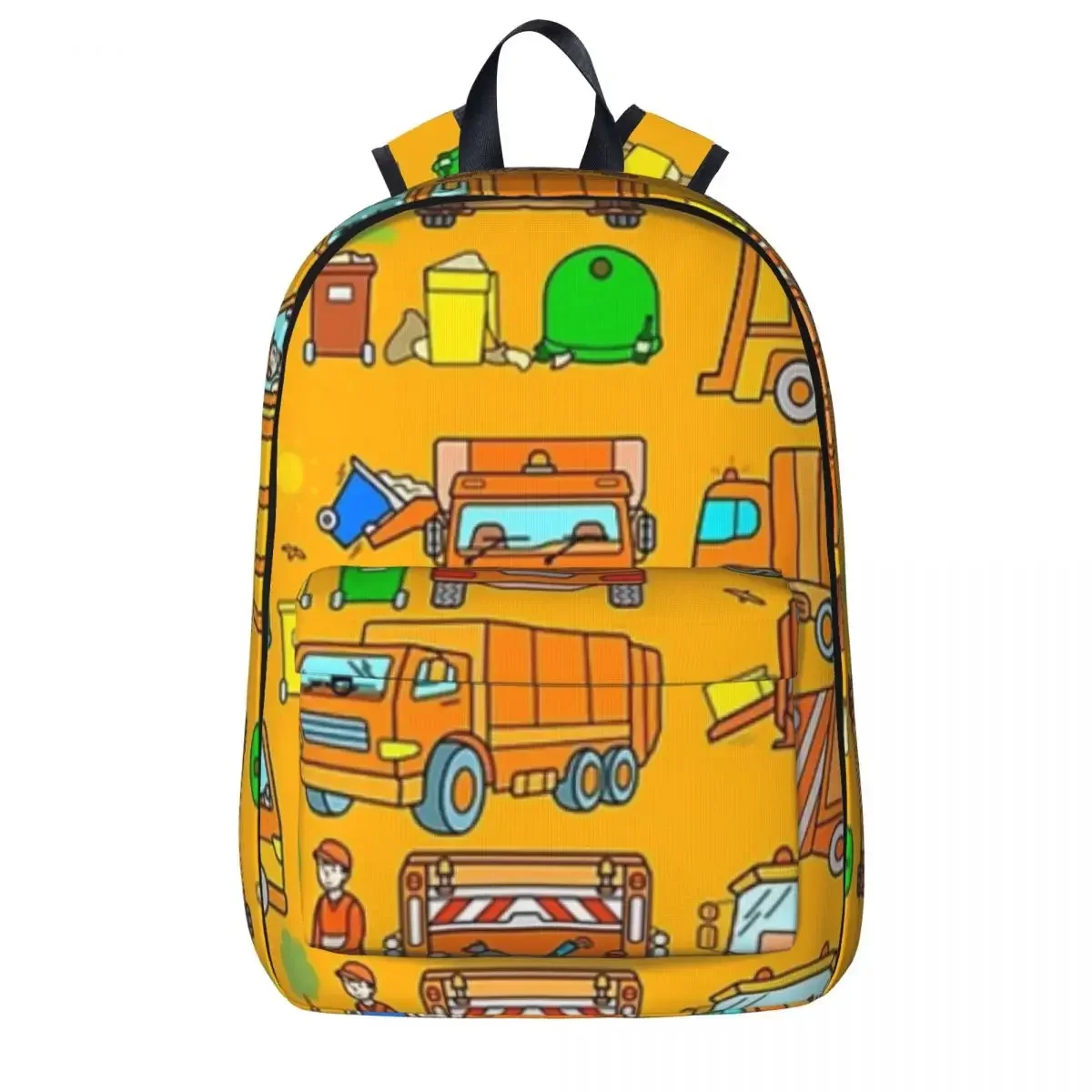 Mochila con diseño de camión de basura para niños, bolsa escolar para estudiantes, para ordenador portátil