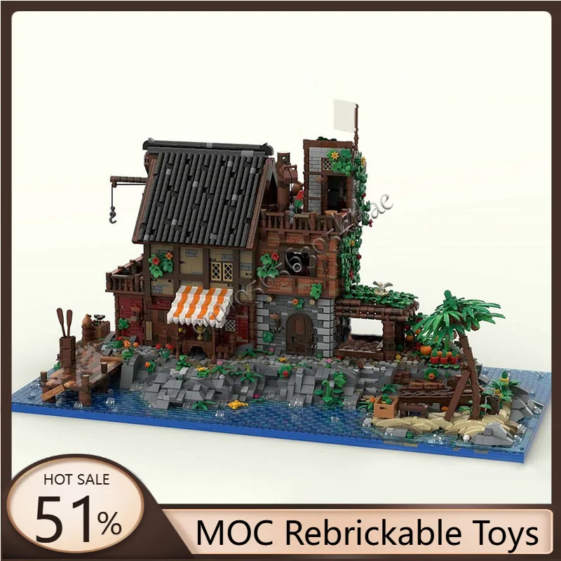

New 8625 Parts MOC large Island Building Blocks Architecture Model Display Toys For Children DIY Assembly Surprise Birthday Gift