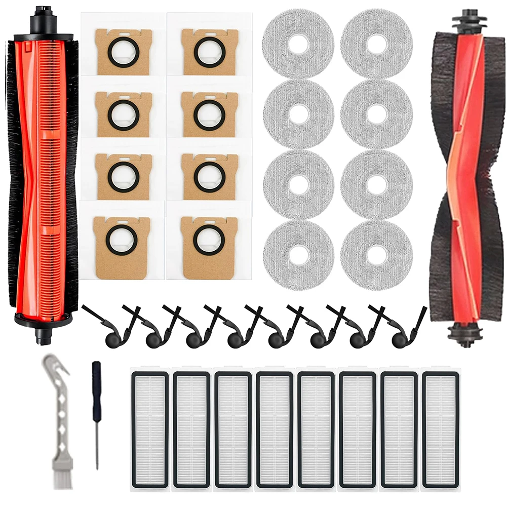 Main Side Brush  Bag Mop Cloth Filter Kit Effectively Tackle Various Types Of Debris On Different Surfaces For Xiaomi 5 Pro