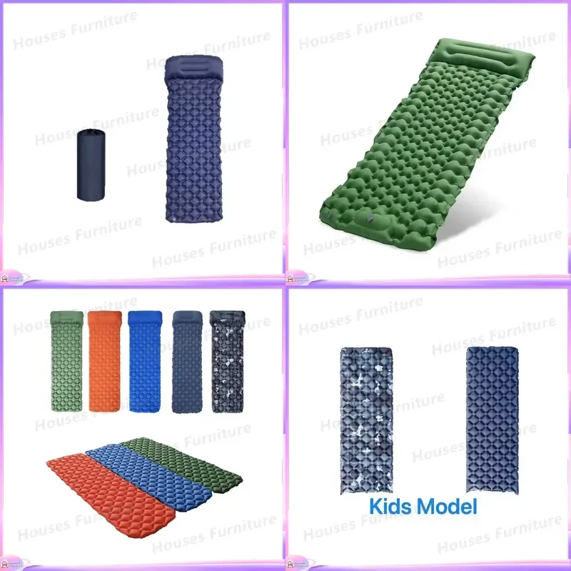 Ultralight Automatic Inflatable Sleeping Pad Waterproof Nylon Camping Mattress Foldable Air Bed for 1-2 Person Outdoor Beach