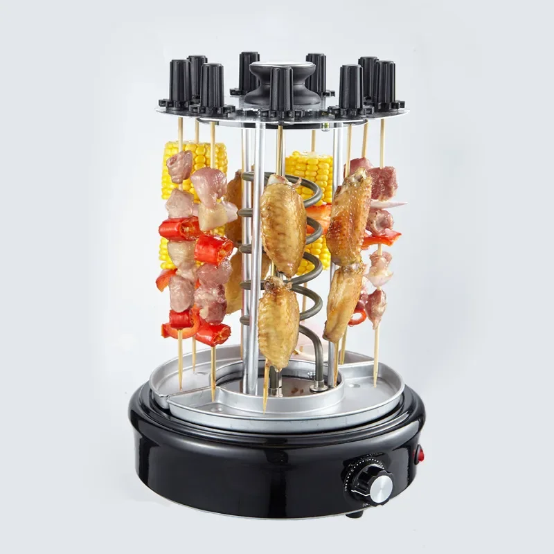 Electric BBQ Grill Household Smokeless Rotating Barbecue Machine European Standard Frying Pan Portable Indoor Cooking