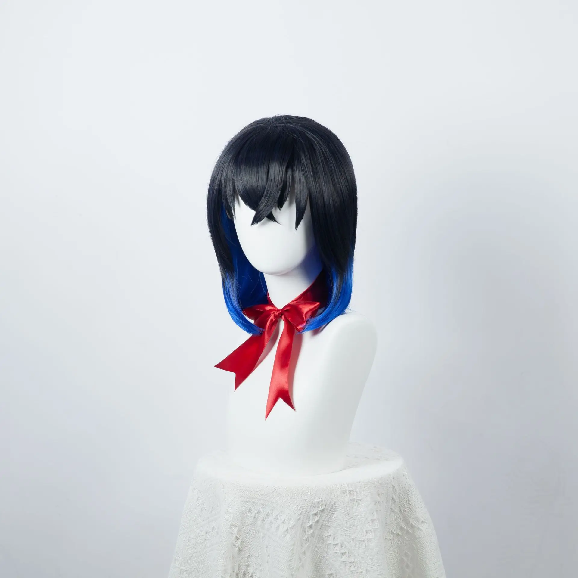 Tren Mugen - Ienashi, el jabalí - Peluca larga degradado azul oscuro a azul real Peluca de cosplay