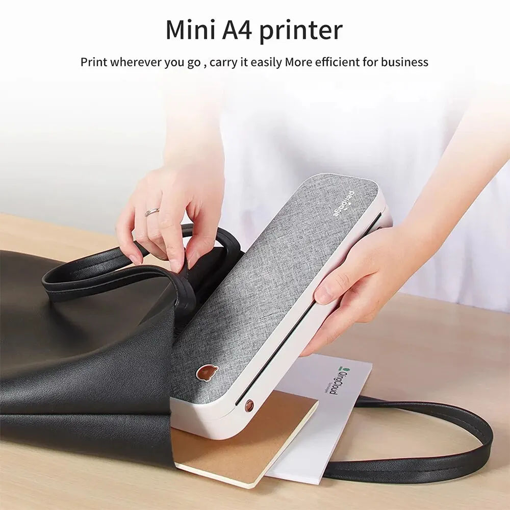 PeriPage A40 Portable Mini Thermal Printer A4 Paper Photo Printer From Mobile Phone Wireless Bluetooth Document Office A4Printer