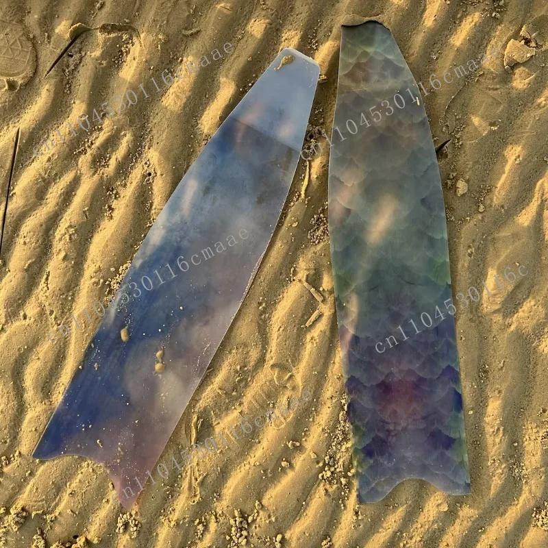 Long Clear Fiberglass Free Diving Fins Fiberglass Scuba and Snorkeling Swimming Free Diving Fins