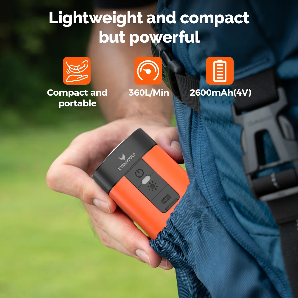 جديد ETENWOLF AIR 3 مضخة هواء كهربائية 2600mAh بطارية ضوء المحمولة التخييم مضخة للمراتب الهوائية منصات النوم بركة يطفو