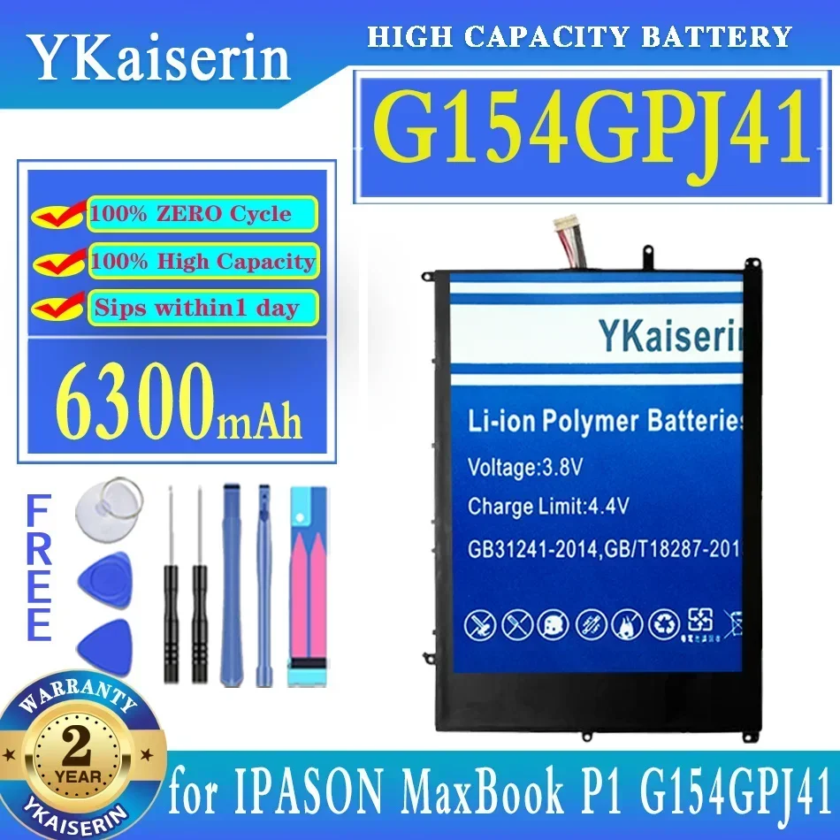 For IPASON MaxBook P1 G154GPJ41 32105113X2-I1502HG 6300mAh Laptop Battery