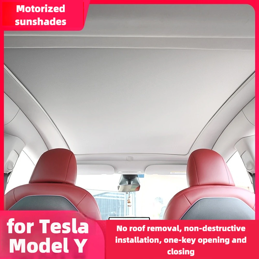 

Tesla Electric Sun Blinds for Tesla Model Y Juniper 2021-2025 Sunroof Sun Visor Retractable Sun Visor