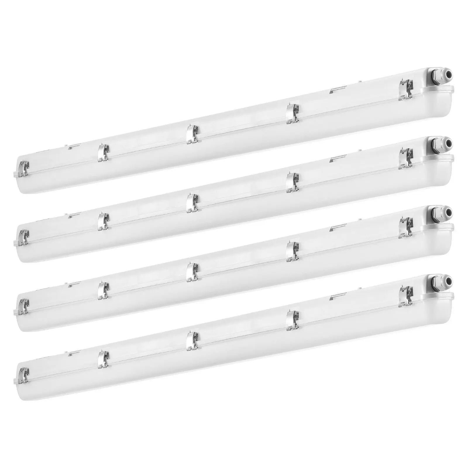 

4FT 60W LED Vapor Light – 7400LM, IP65 – 5000K (4-Pack, For Freezers/Warehouses/Car Washes)