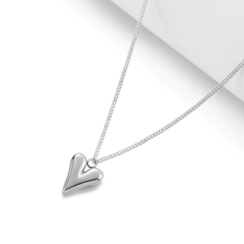 5pcs/pack Stainless Steel Love Heart Shape Charms Pendants for Handmade DIY Jewelry Necklace Earring Making Accessories