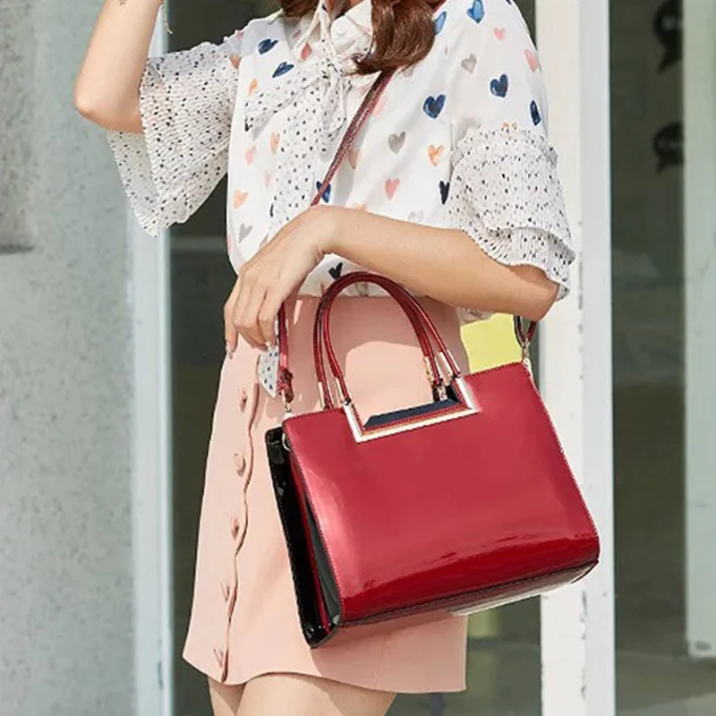 

New 2025 Women Designer Faux Leather Handbags Luxury Hand Bag Wine Red Beige Black Blue Ladies Bolsos Para Mujeres Shoulder Bag