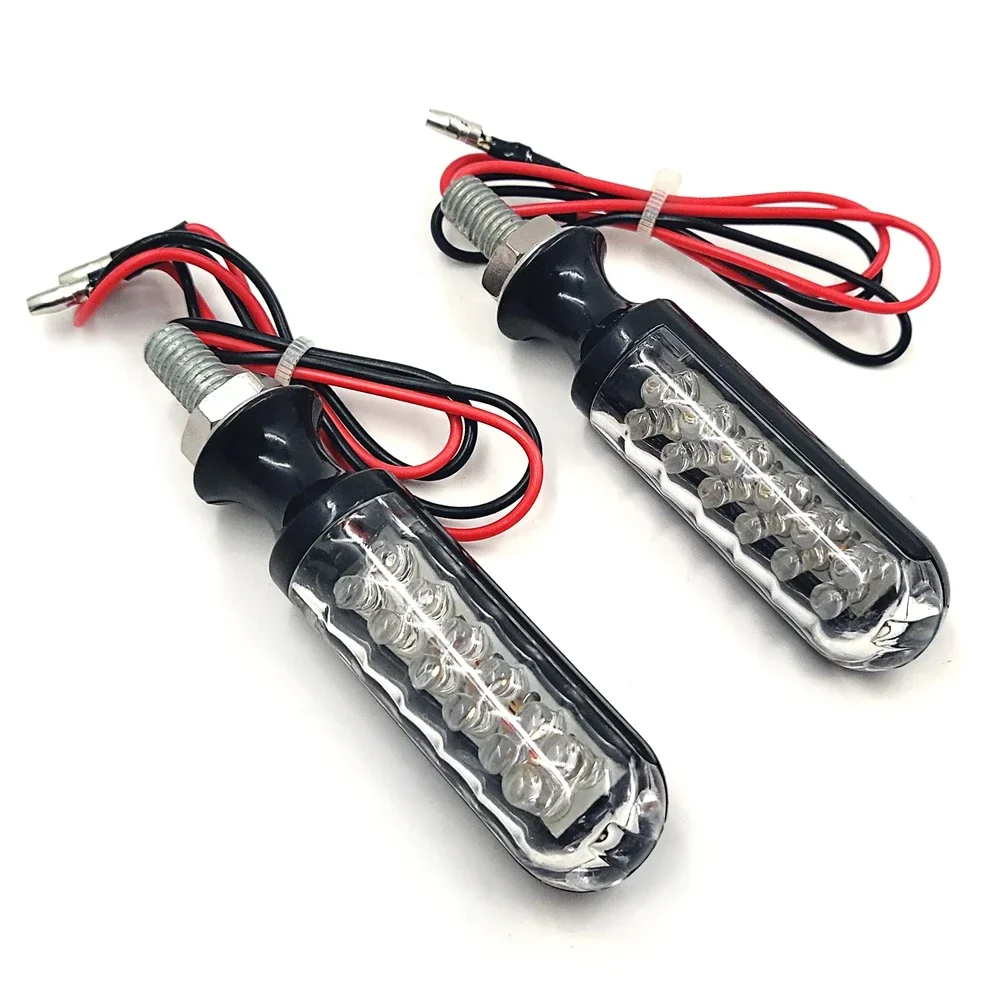 Pair of 10mm Turn Signals Blinkers for Yamaha Kawasaki Shadow V Star Vtx BMW Suzuki Aftermarket Motorcycle Parts