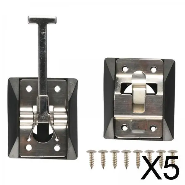 

RV Door Holder Stainless Steel T Shape Entry Latch Trailer Door Lock Secure Bracket for Camper Cargo Trailer Motorhome