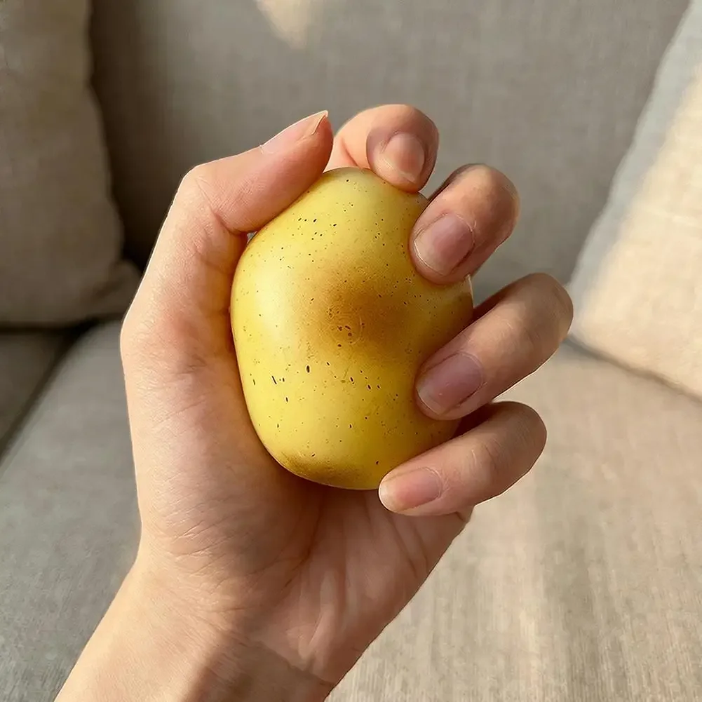 

Potato Pudding Squishy Stress Ball Realistic Slow-Rise Fidget Toy Soft Stretchy Squeeze Toy for Anxiety Relief ADHD for Adults