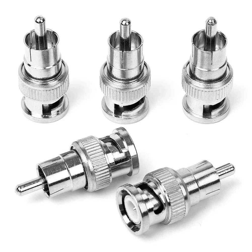 10PCS/lot BNC Male revolution RCA male Connectors Coaxial Cable Adapters security system