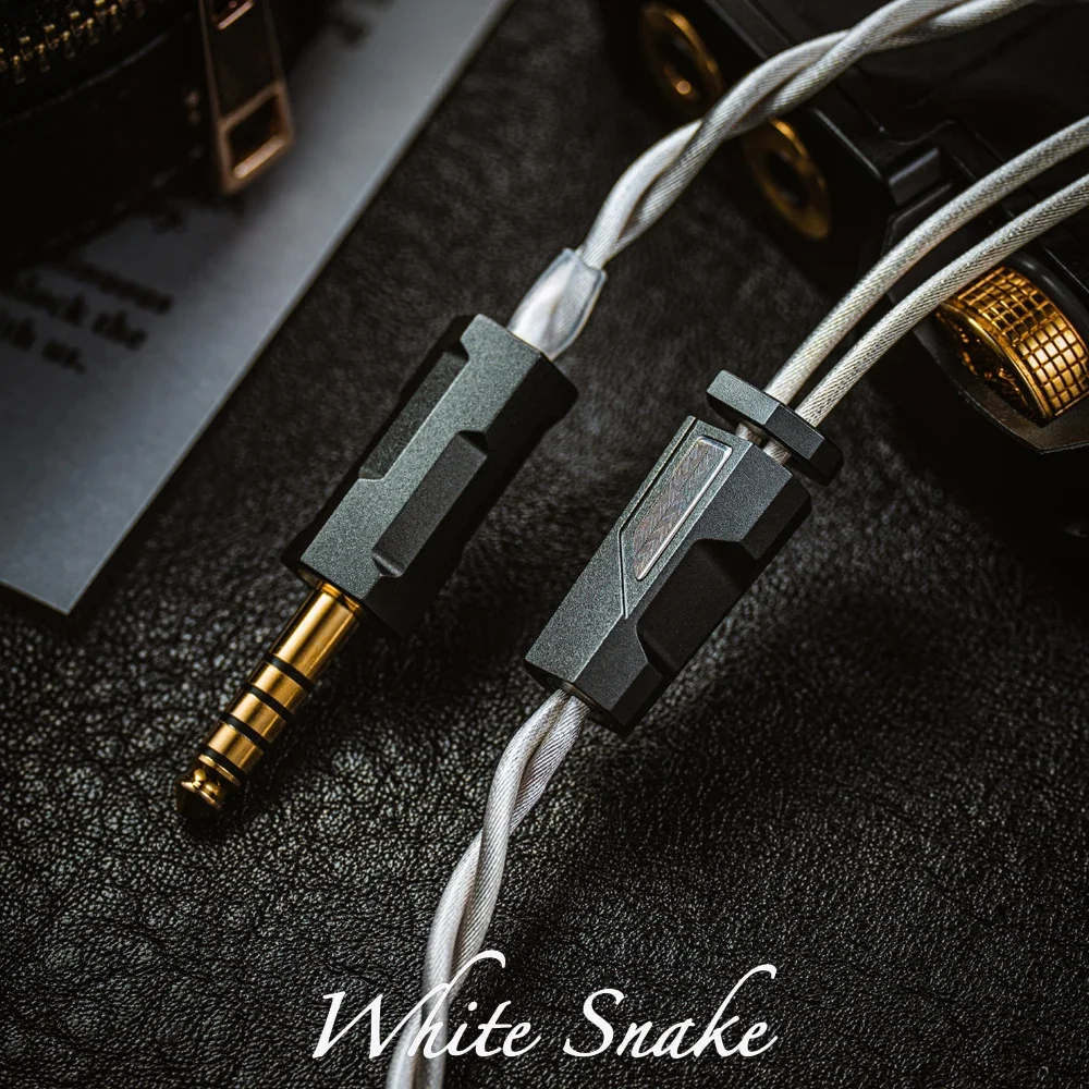 Angelears X Yongse WhiteSnake Edition Earphone Cable Pure Silver Silver Plated Single Crystal Copper Coaxial Structure view 5