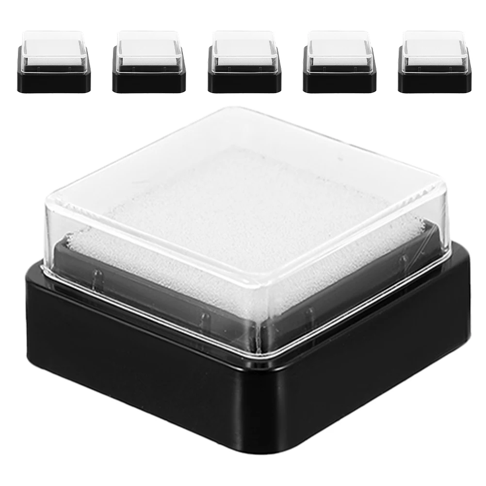 6 Pcs Blank Ink Pad Painting Pads Embossing Stamp DIY Graffiti Stamping Empty Sponge