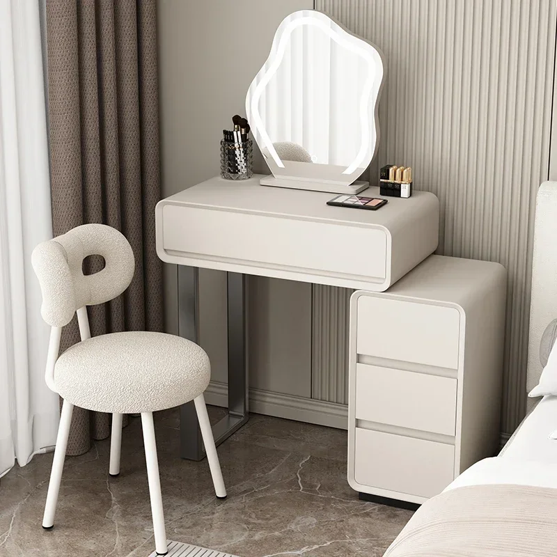 

Luxury Dressers Cabinet Vanity Bedroom Dressers Storage Makeup Organizer Modern Tocador Maquillaje Bedroom Furniture Mirror