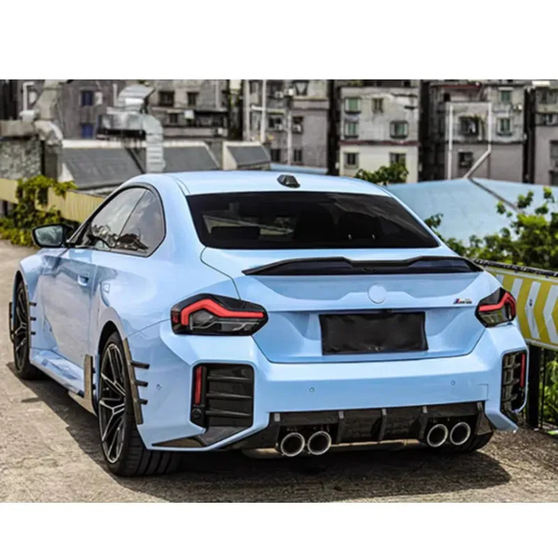 For BMW M2 G87 Dry Carbon Fiber Body Kit Diffuser Front Lip Rear Lip Air Vents Grill Side Skirts Spoiler Tail Wing  mirror shell