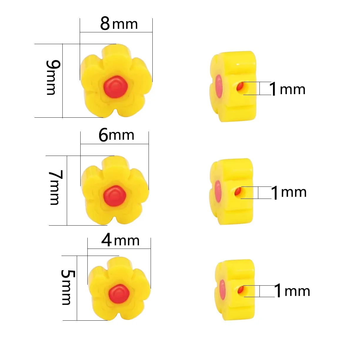 19cm/Str4-9mm Thousand Flower Glass Beads, Unique Flower Shape, Scattered Beads, Handmade DIY Jewelry Earrings, Bracelets, Acces
