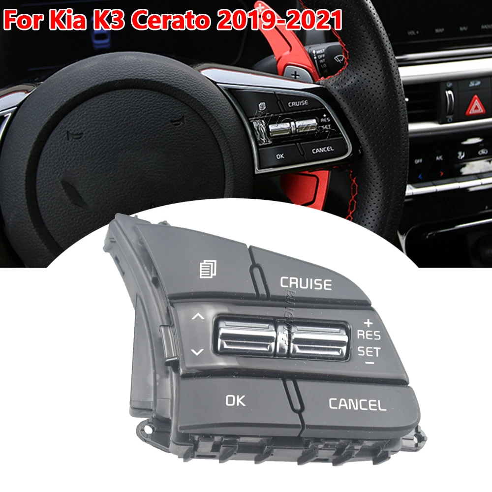 Multifunction Steering Wheel Switch For Kia Cerato K3 2019-2023 Audio Volume Bluetooth Cruise Control Button 96720M6120 96120-M6