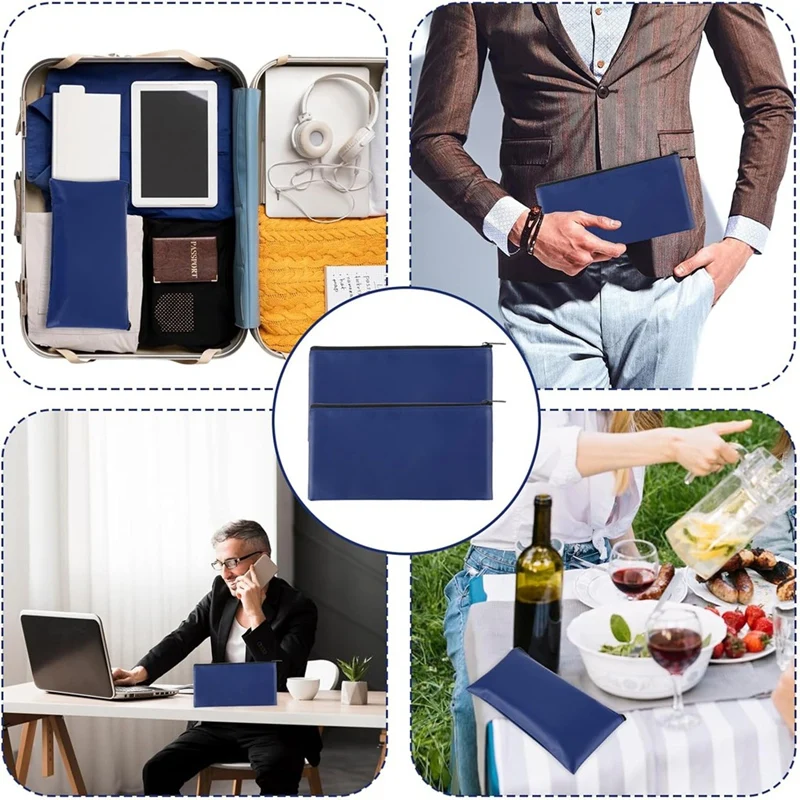 2 шт. мешки для денег с застежкой-молнией, банковские депозитные сумки для денег, органайзер, кошелек для проверки, дорожный мешочек для денег для монет, купюр, косметика